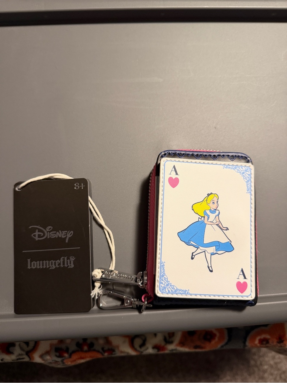 Loungefly Alice Ace of Hearts Card Wallet in Blue, Pink, Yellow